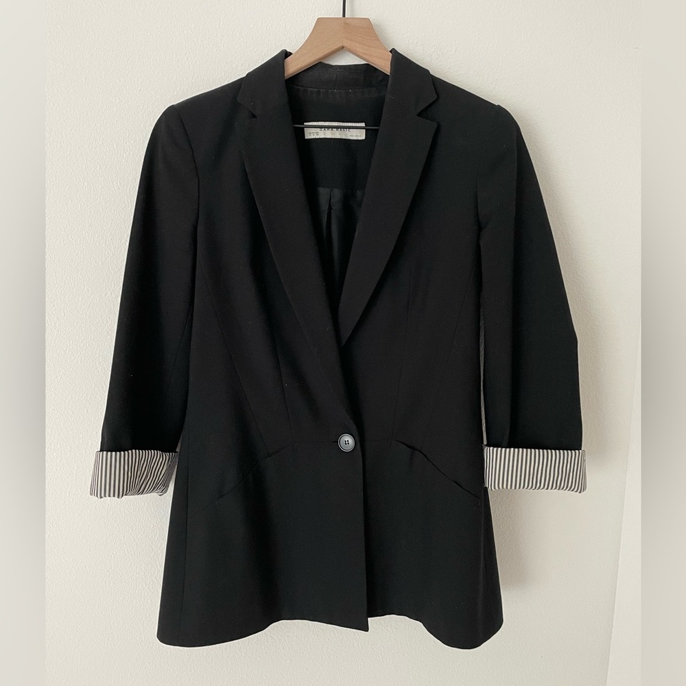 Zara blazer with stripe sleeves size Medium